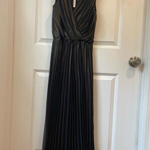 Gorgeous pleated gown. Floor length, bronze sheen!